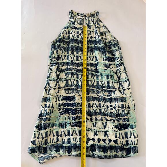 Nicole Miller 100% Linen Tank Dress Womens Medium Boho Coastal Beach Resort - Picture 4 of 15